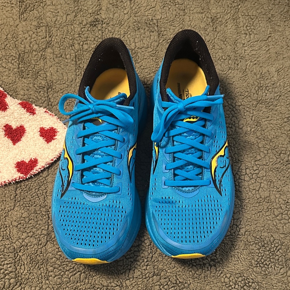 Saucony Blue and Yellow Running Shoes